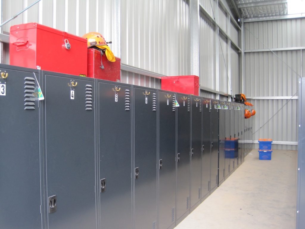 Lockers and safety equipment